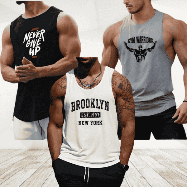 broklyn MENS SLEEVELESS T SHIRT 3 PCS COMBO - Image 1