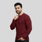 Premium Round Neck Sweatshirt Meroon