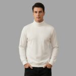 PREMIUM HIGH NECK SWEATSHIRT WHITE