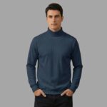 PREMIUM HIGH NECK SWEATSHIRT NAVY BLUE